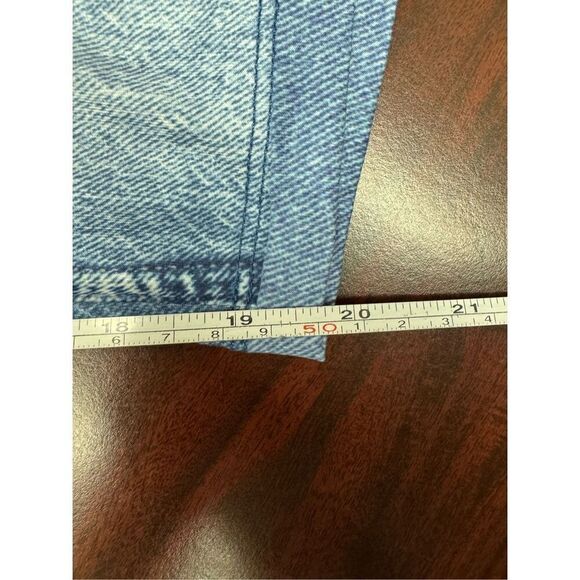 SHEIN Pull On Drawstring Waist Faux Denim Capri Leggings Size Medium - Picture 5 of 5